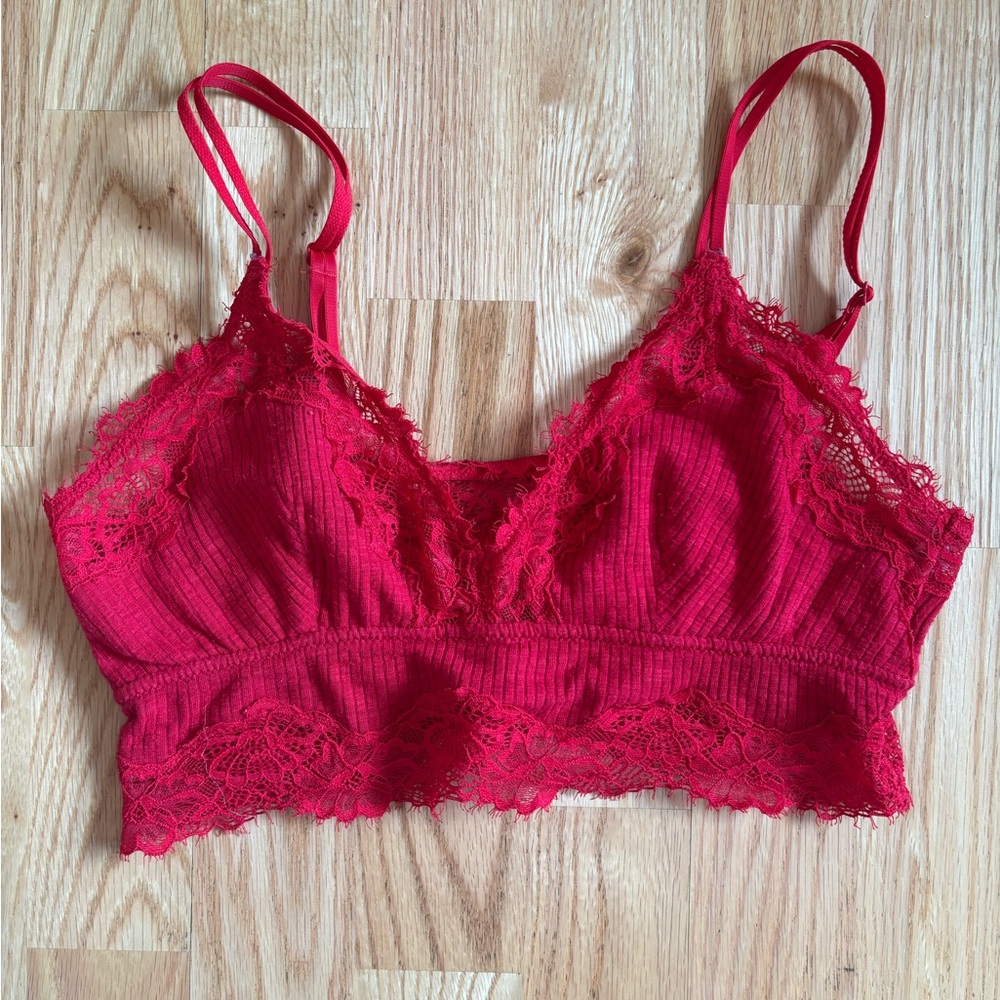 Aerie Red Lace Bralette
